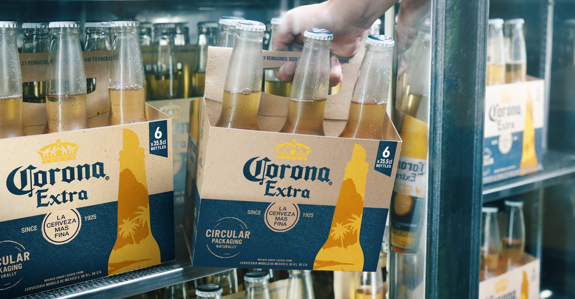 Cerveza Corona lanza empaques hechos de cebada Cerveza Corona lanza empaques hechos de cebada