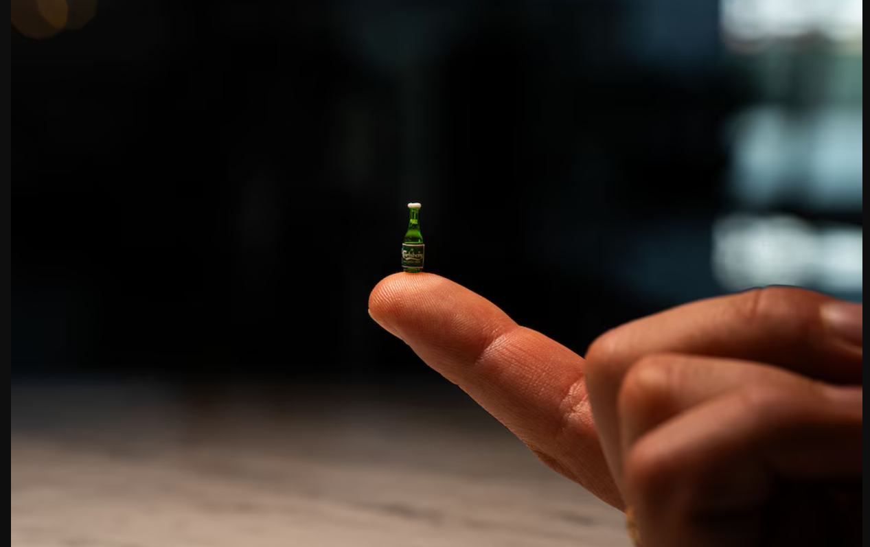 La cerveza más pequeña del mundo es sin alcohol y mide 12 milímetros