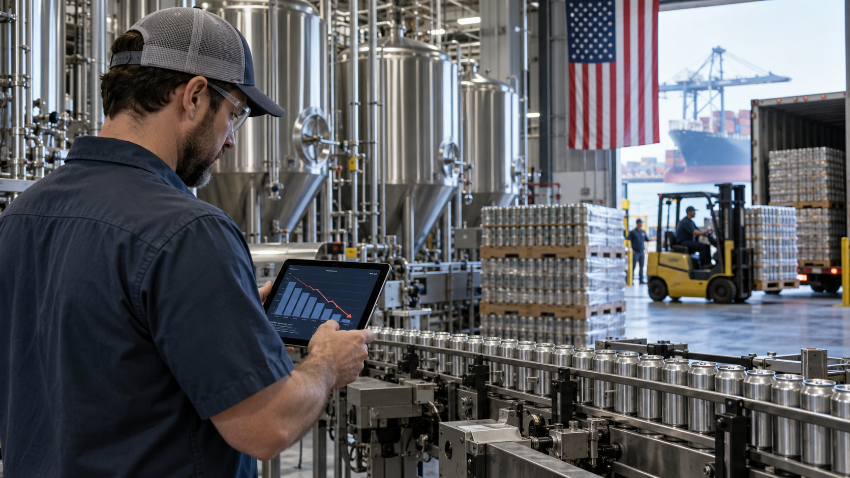 producción de cerveza en Estados Unidos